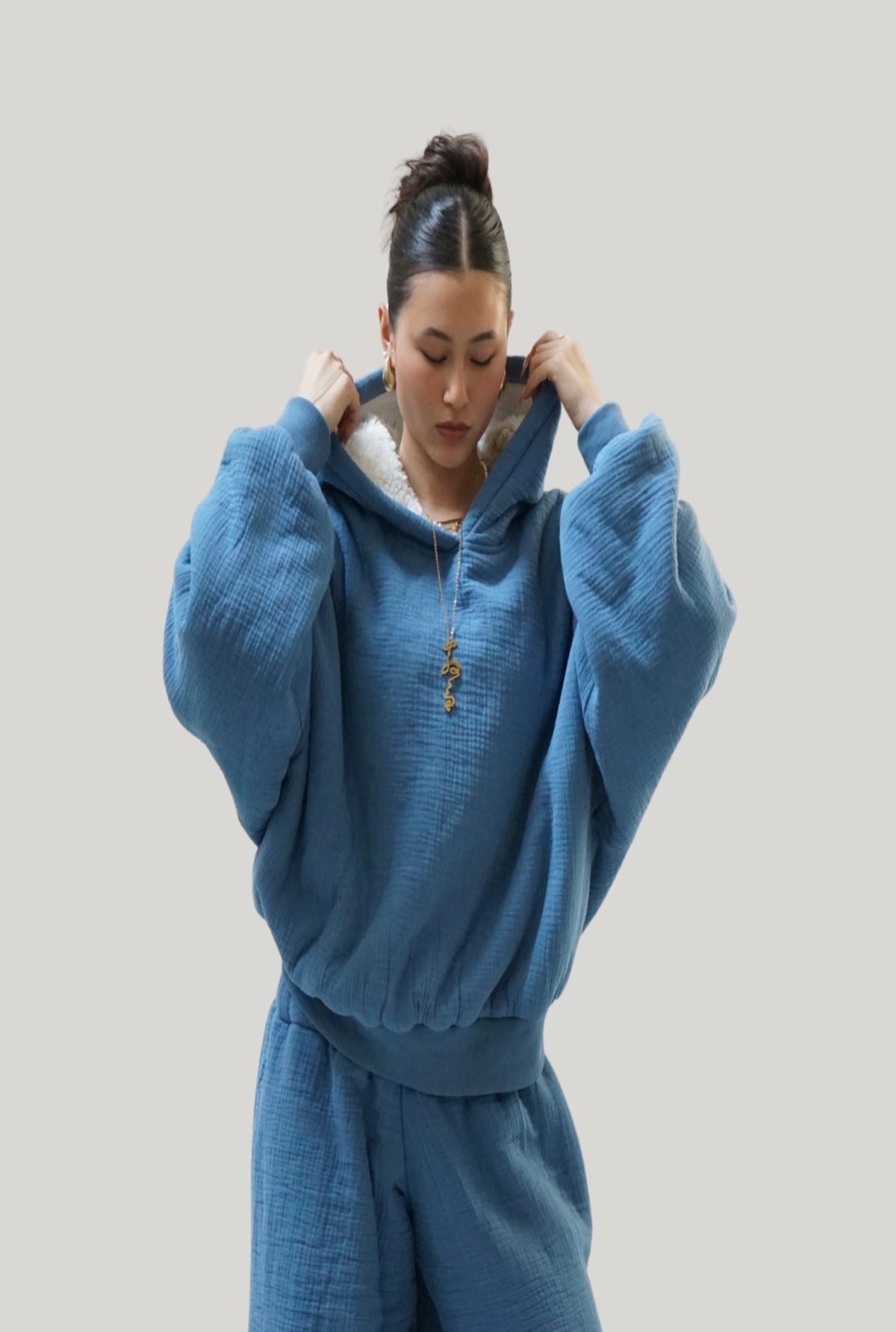 Homebody Fleece-Housut + Peittomainen Huppari
