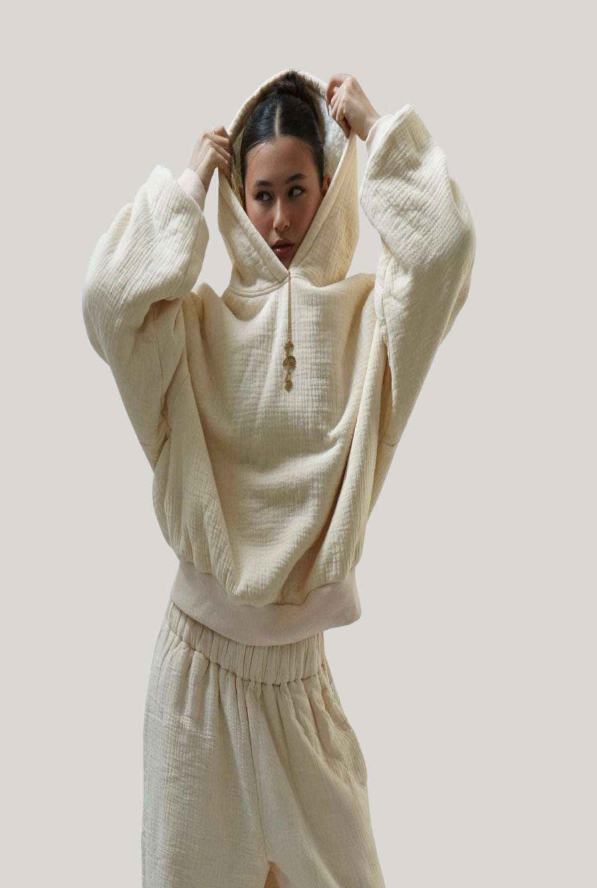 Homebody Fleece-Housut + Peittomainen Huppari